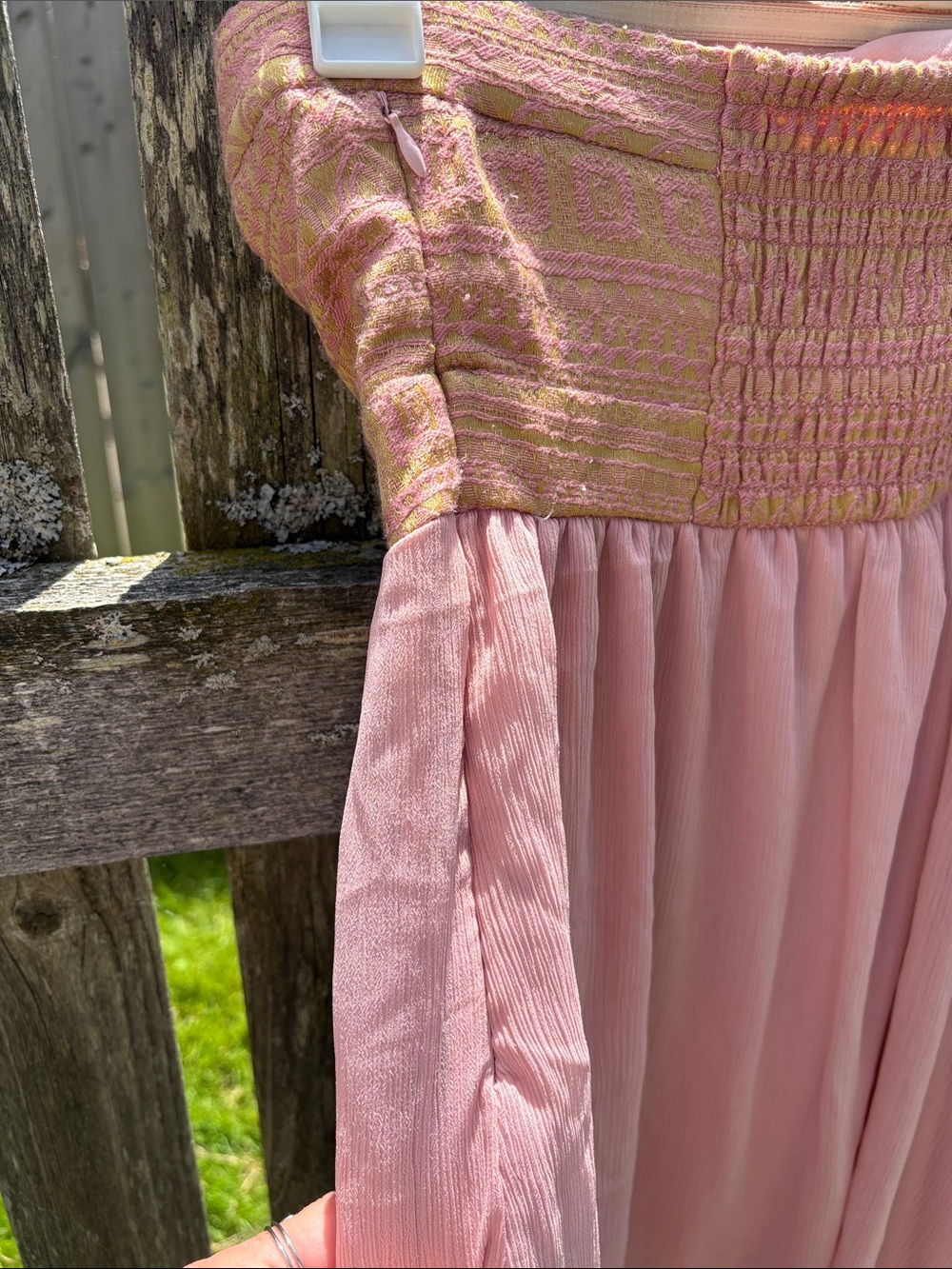 Pins & Needles Pink Textured Two-Tone strapless minidress - Picture 4 of 4
